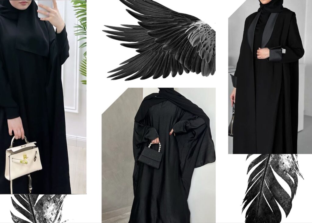 Fashionable Raven Abaya